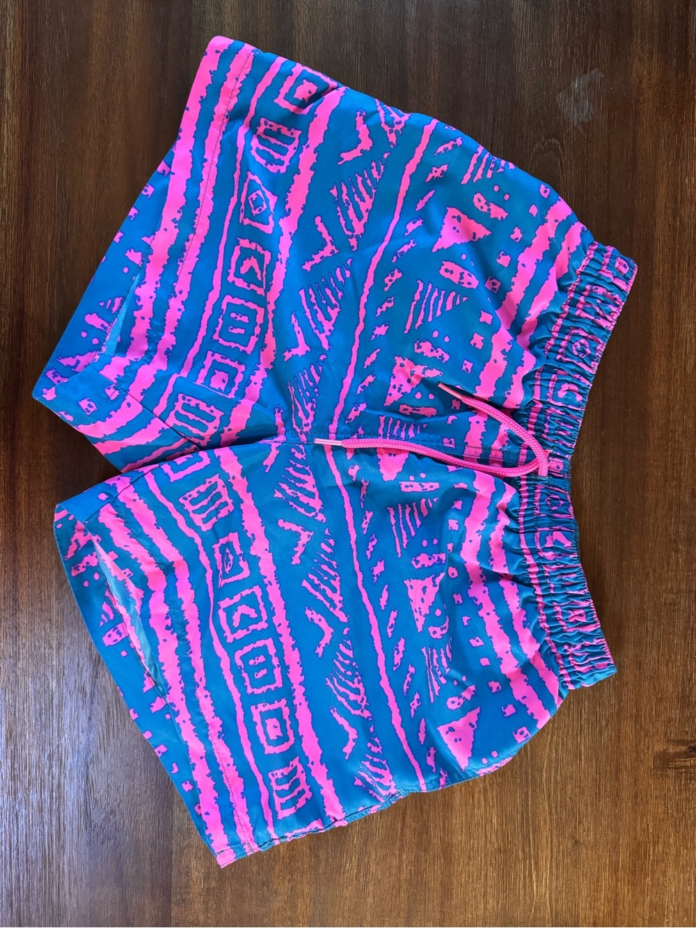 chubbies Blue & Pink Patterned Swim Trunks